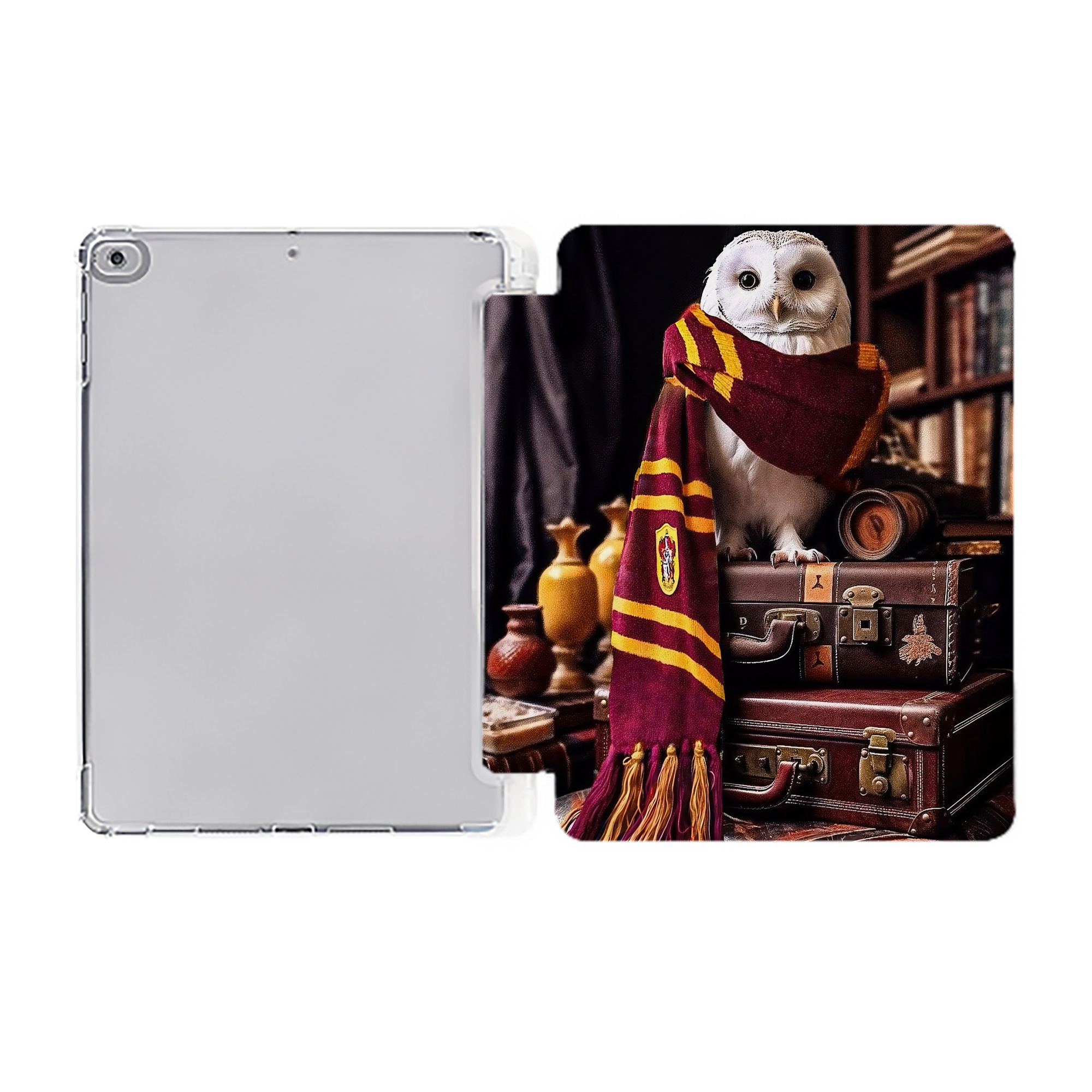 （画像用） Harry Potter ハリー・ポッターシリーズ IPad ケース ペン収納付き 三つ折りスタンド PUレザー×シリコン 対応機種9.5/10.5/10.9インチ